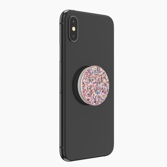 POPSOCKET Pink Crushed Glitter Sparkle Bling Premium PopGrip Phone Stand - Picture 7 of 12
